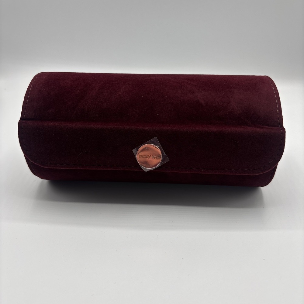 Mary Kay Velvet Jewelry Box Travel Accessory Storage Organizer Roll